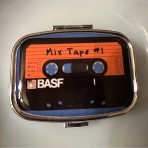 Retro Cassette Tape Design Portable Audio Trinket /Medication Box